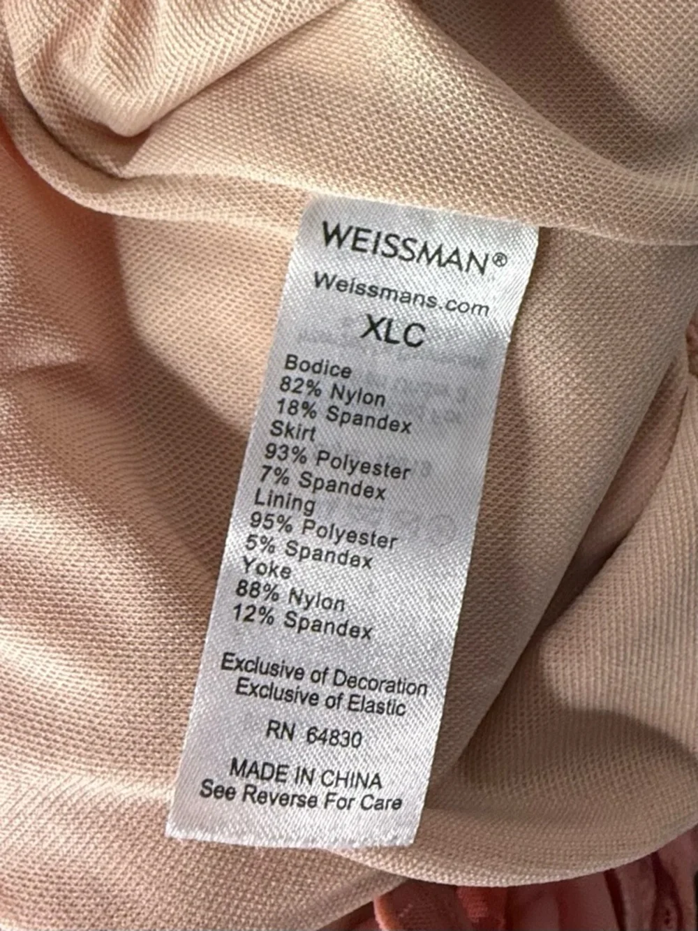 Weissman Style 15819 “You Raise Me Up” Blush Pink Lace Dance Dress Size XL Child